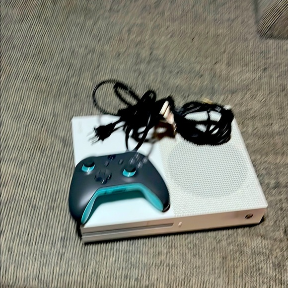 White and Black Console with Controller